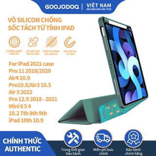 Ốp goojodoq khe bút từ tính tháo được cho iPad Air 4/5 Pro 11 10th 8th 9th 7 Gen