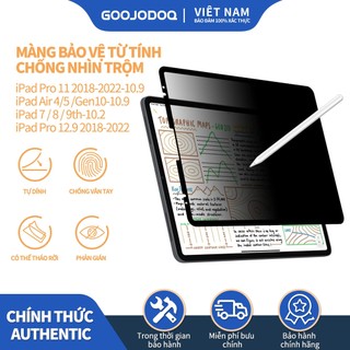 Goojodoq Miếng Dán Bảo Vệ Màn Hình Có Nam Châm Chống Nhìn Trộm Cho ipad pro 11 air 4 5 10.9 ipad 7 / 8 / 9th generation pro 12.9
