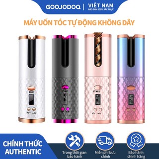 Goojodoq máy uốn tóc tự động không dây sạc usb có màn hình lcd hiển thị nhiệt độ điện tử