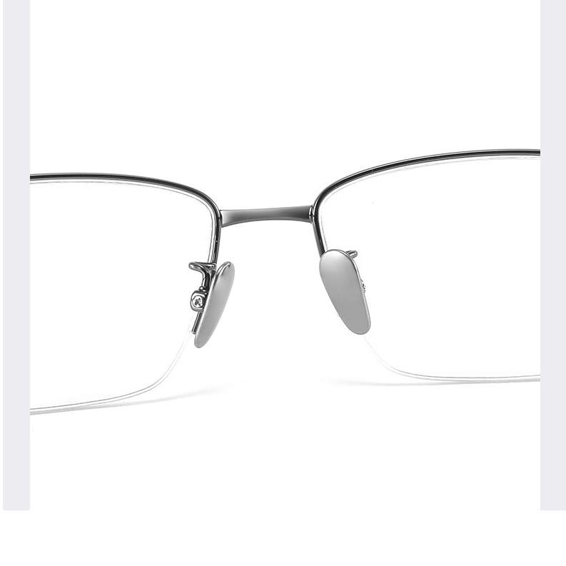 Hevia Mắt Kính Nửa Gọng Titan Tinh Khiết Thời Trang Có Thể Thay Thế Siêu Nhẹ Thoải Mái pt003