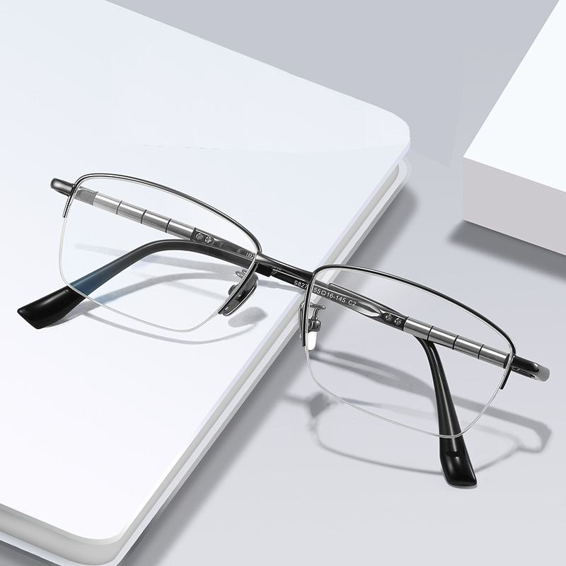 Hevia Mắt Kính Nửa Gọng Titan Tinh Khiết Thời Trang Có Thể Thay Thế Siêu Nhẹ Thoải Mái pt003