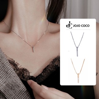 JOJO COCO Vòng cổ Kim Cương Vàng Hồng Mặt Hình Chữ V Ng C D C pandent Quà Tặng Trang Sức Cho Nữ
