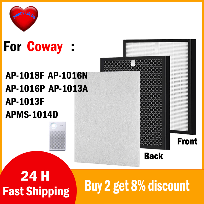 Dành Cho Máy Lọc Không Khí Coway Bộ Lọc HEPA Bộ Lọc Than Hoạt Tính Tổng Hợp AP-1018F AP-1016N AP-101