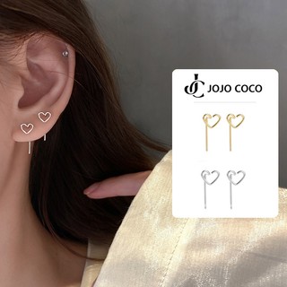 JOJO COCO Bông Tai Rỗng Nhỏ Đơn Giản Hợp Thời Trang Làm Quà Tặng Sinh Nhật / Valentine Cho Nữ