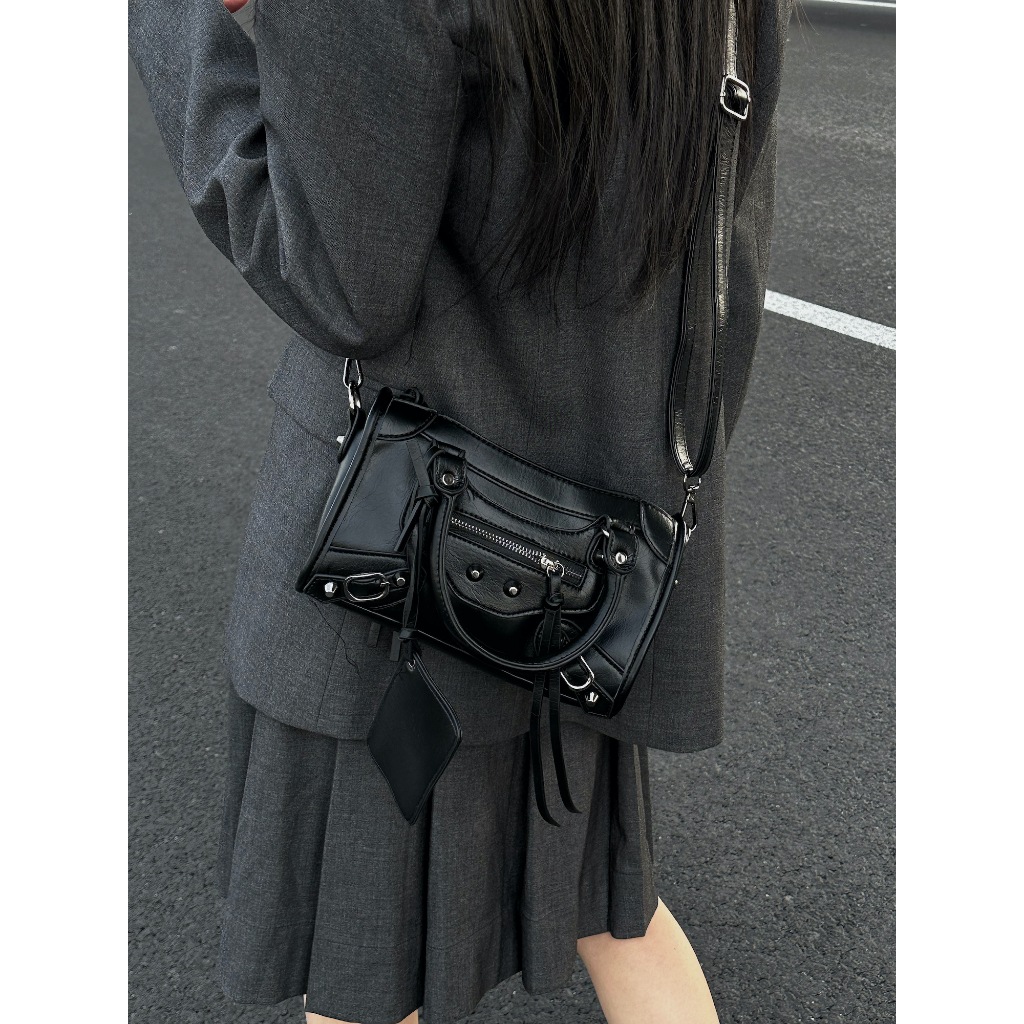 Shi chen Túi Xách Đeo Chéo Vai Đính Đinh Tán Phong Cách Đường Phố Cá Tính Thời Trang Dành Cho Nữ y2k