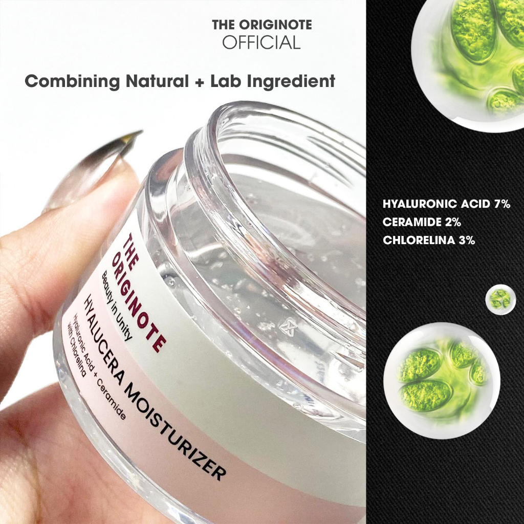 Dưỡng ẩm phục hồi với Hyaluronic Acid và Ceramide Chlorelina - Hyalucera Moisturizer Gel The Originote 50ml