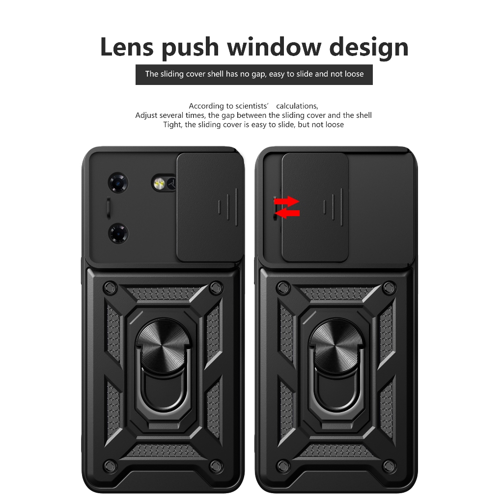 Ốp Điện Thoại Cứng Chống Rơi Có Nắp lens Cho tecno pova 5 4 pro 3 2 neo 2 Sự Bảo Vệ