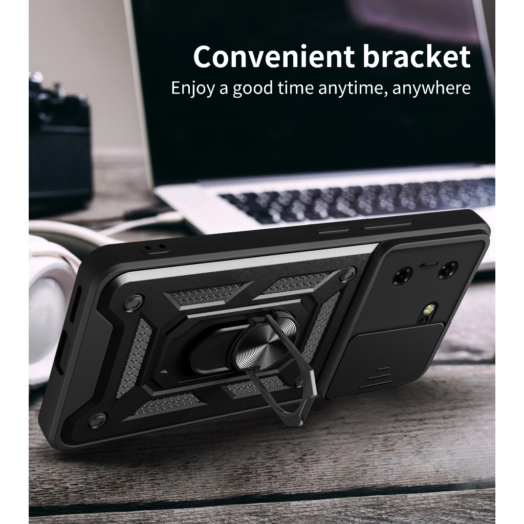 Ốp Điện Thoại Cứng Chống Rơi Có Nắp lens Cho tecno pova 5 4 pro 3 2 neo 2 Sự Bảo Vệ