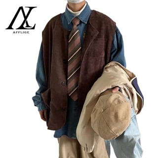 Áo Khoác vest Không Tay Dáng Rộng Màu Trơn Cài Nút Thời Trang Mùa Thu Cho Nam