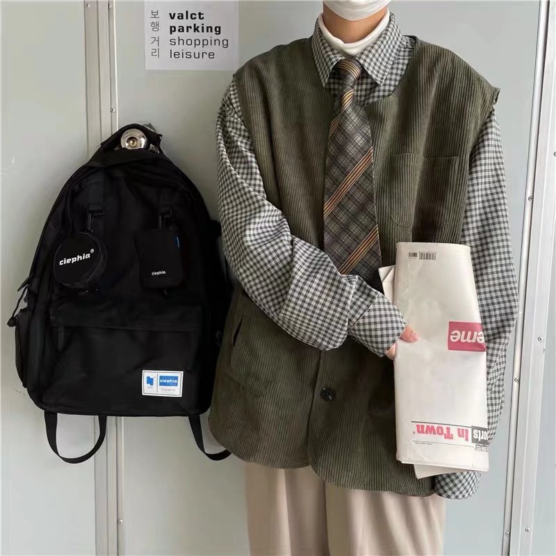 Áo Khoác vest Không Tay Dáng Rộng Màu Trơn Cài Nút Thời Trang Mùa Thu Cho Nam