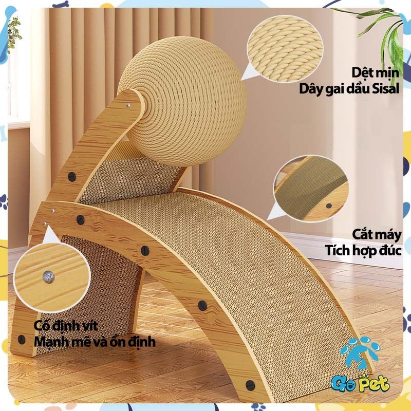 Trụ Cào Móng Cho Mèo đồ cào móng mèo Đa Chức Năng Có Thể Tháo Rời Đồ Chơi Thú Cưng