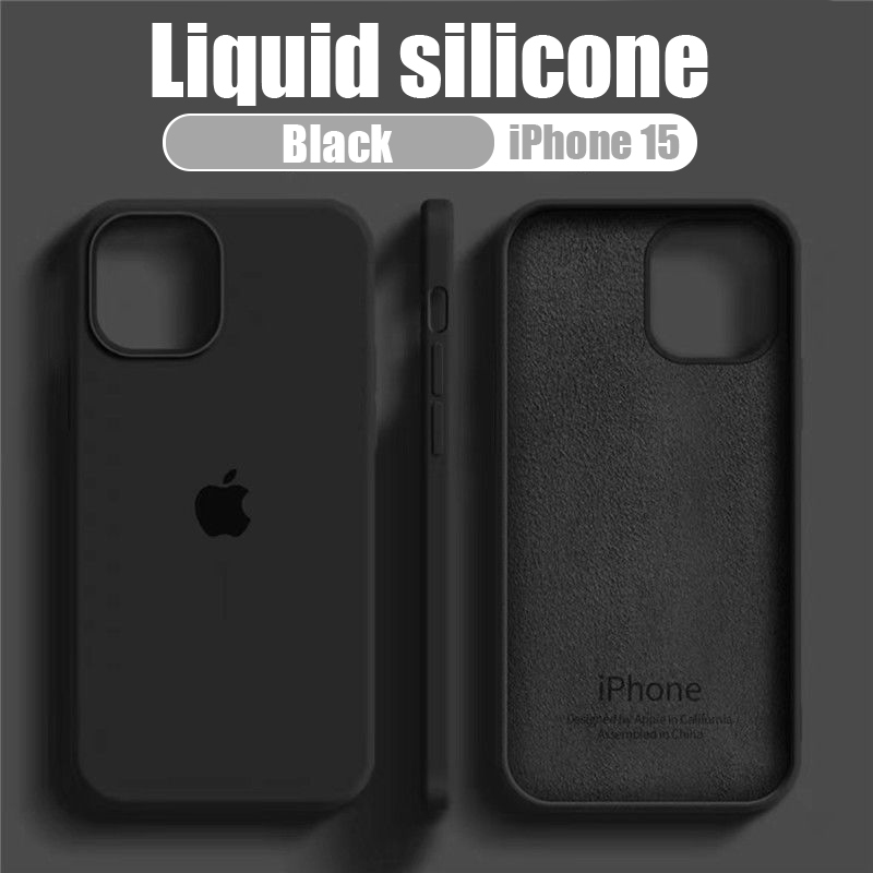 Vỏ màu silicon lỏng iphone 11 12 pro max13 14 pro max 15 15 pro max soft full set of shock-proof soft boxes