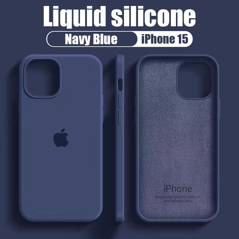Vỏ màu silicon lỏng iphone 11 12 pro max13 14 pro max 15 15 pro max soft full set of shock-proof soft boxes