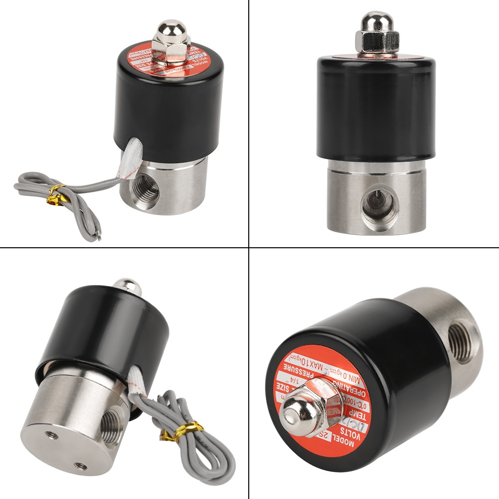 DC 12V G1/4 "Van điện từ thường đóng bằng thép không gỉ 304 Dustrial L.