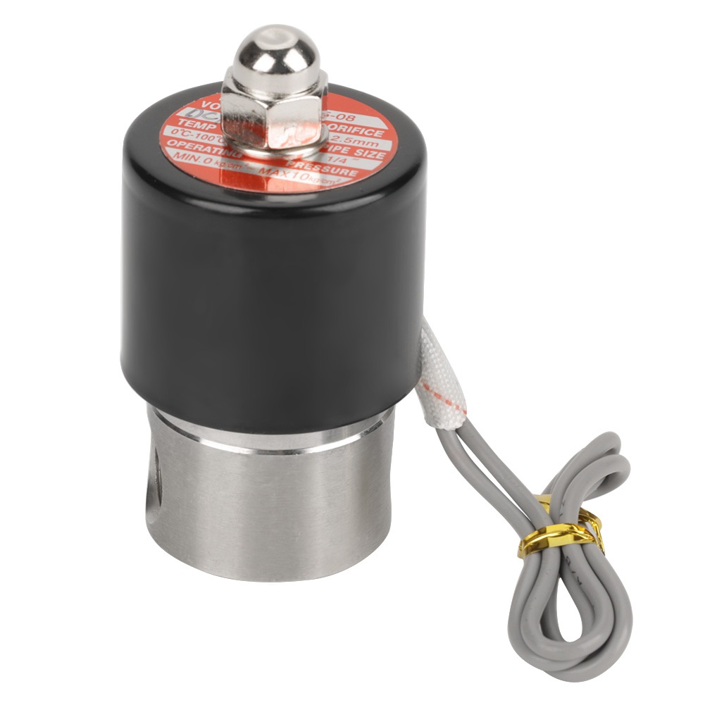 DC 12V G1/4 "Van điện từ thường đóng bằng thép không gỉ 304 Dustrial L.