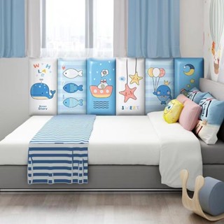  120*50cm-6PcsMiếng Xốp Dán Gốc Tường Tấm dán tường cho bé Xốp Dán Tường Loại Dày Thảm xốp 3D dán tường chống va chạm xinh xắn an toàn cho các bé 
