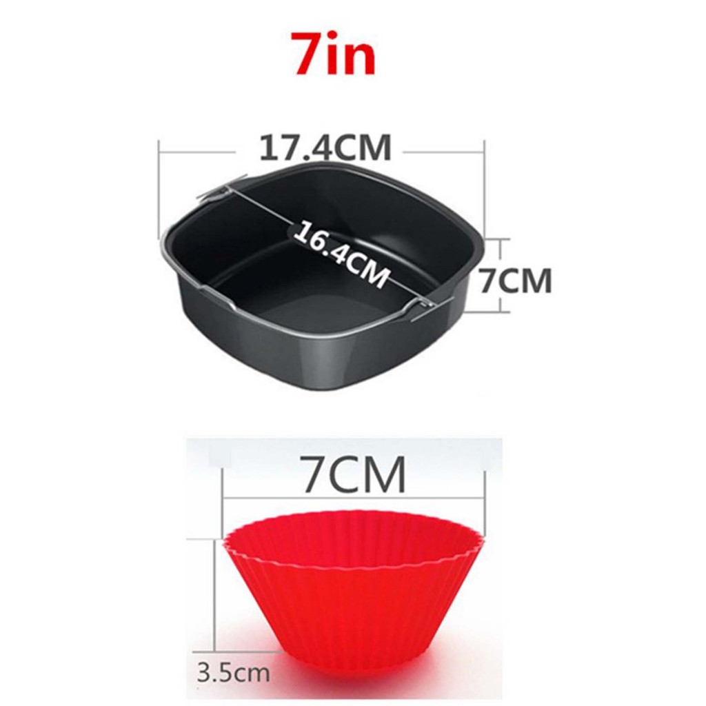 Acituna Phụ Kiện Nồi Chiên Không Dầu Bằng Thép carbon Và Silicon Kèm Khay Nướng Bánh