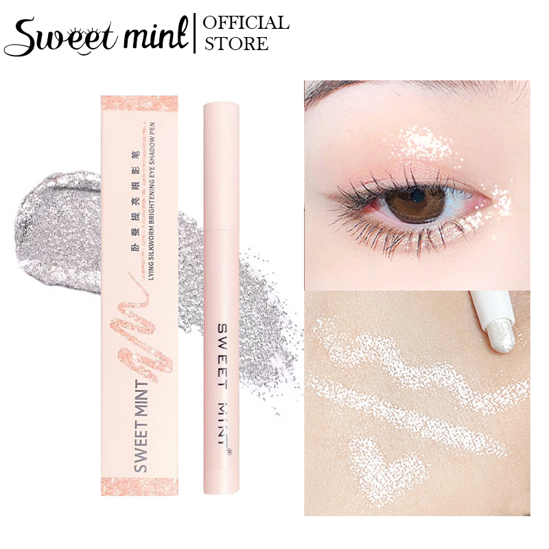 SWEET MINT Phấn Mắt Dạng Bút Ánh Ngọc Trai Độ Bóng Cao Làm Sáng Da