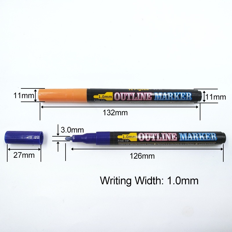 Bút Đánh Dấu Hai Đường Viền Màu Bạc Phong Cách graffiti Giáng Sinh Dành Cho Học Sinh diy