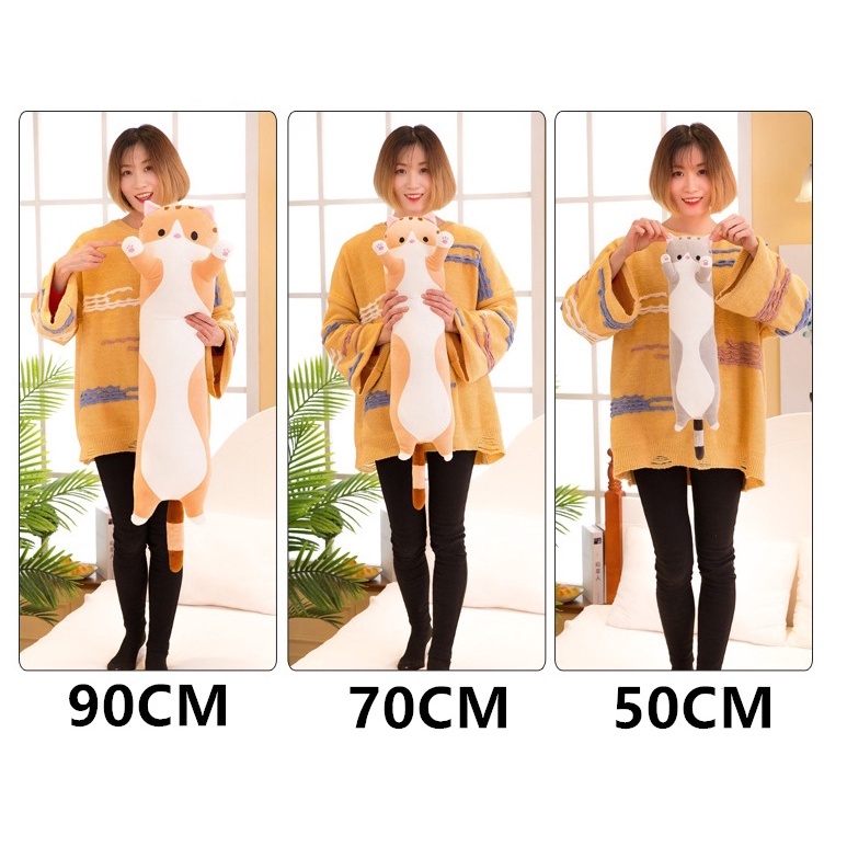 Mèo Nhồi Bông Dễ Thương 50-90cm