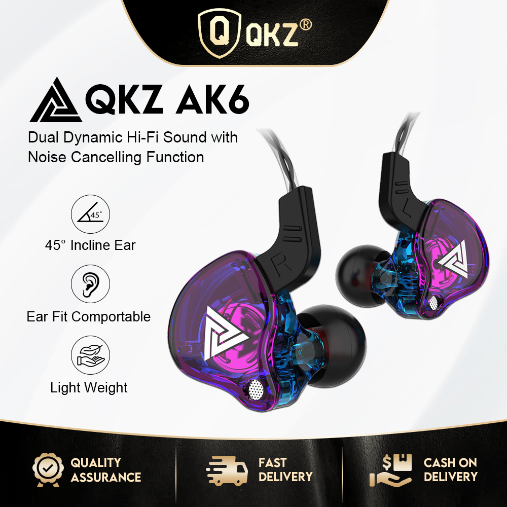 Tai nghe nhét tai QKZ AK6 có jack 3.5mm và micro âm thanh sống động