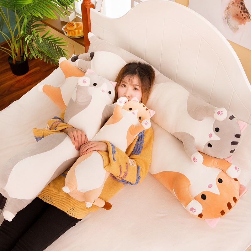 Mèo Nhồi Bông Dễ Thương 50-90cm