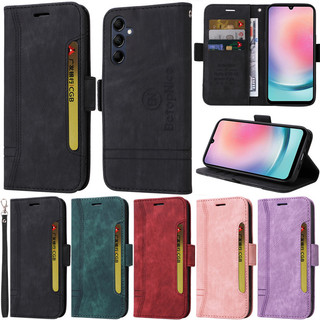 Sang Trọng Bao Da Điện Thoại pu Mềm Dạng Ví Nắp Lật Cho Samsung Galaxy A05S M14 5G A54 5G A34 5G A05 S23 FE 5G A24 5G A15 A24 4G F14 5G Ốp