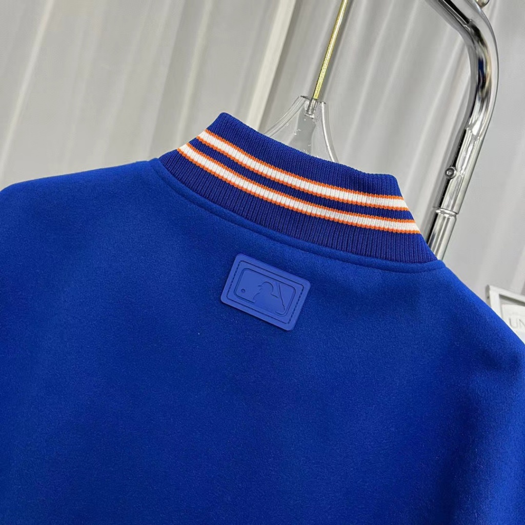 Mlb Áo Khoác Bóng Chày Dáng Rộng Phối Màu Tương Phản Cá Tính Cho Nam Và Nữ