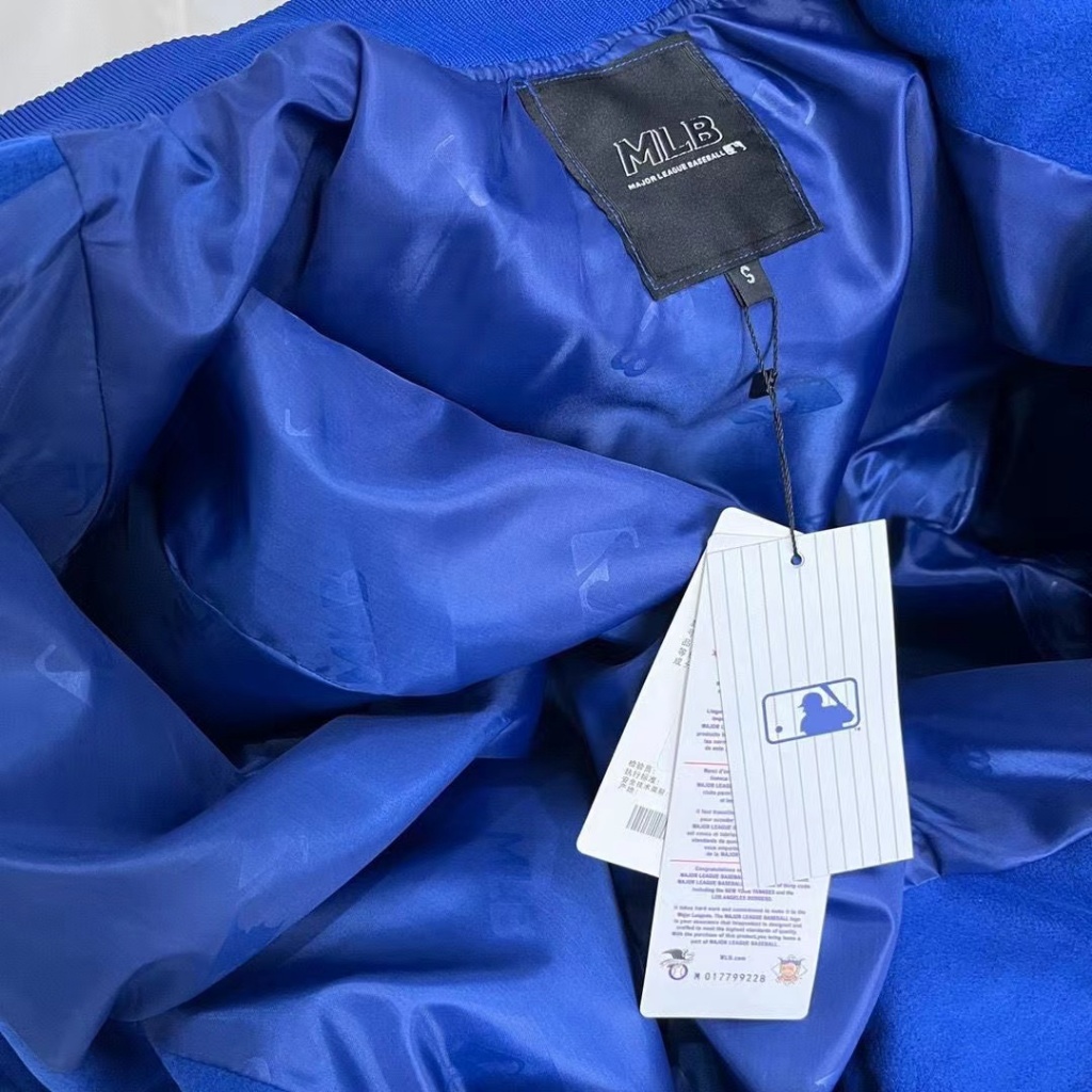 Mlb Áo Khoác Bóng Chày Dáng Rộng Phối Màu Tương Phản Cá Tính Cho Nam Và Nữ