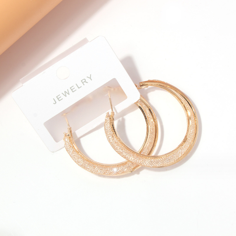 Khuyên Tai Dạng Vòng Tròn Đính Đá Quý Cao Cấp Thời Trang