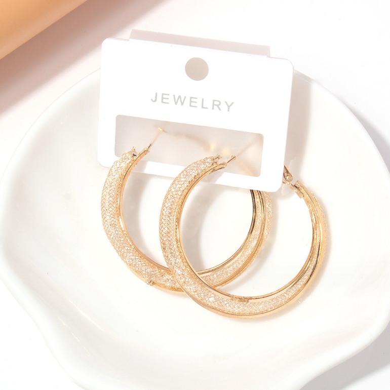 Khuyên Tai Dạng Vòng Tròn Đính Đá Quý Cao Cấp Thời Trang