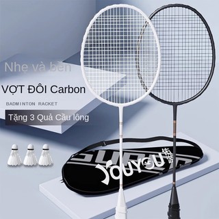 Vợt cầu lông căng 10kg căng sẵn chính hãng vợt cầu lông mới bền, nhẹ bằng sợi carbon tấn công bộ vợt