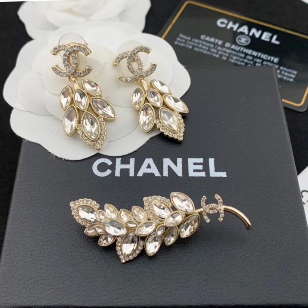 Trâm Cài Áo Mạ Bạc 925 Hình Chiếc Lá Đính Đá Thời Trang