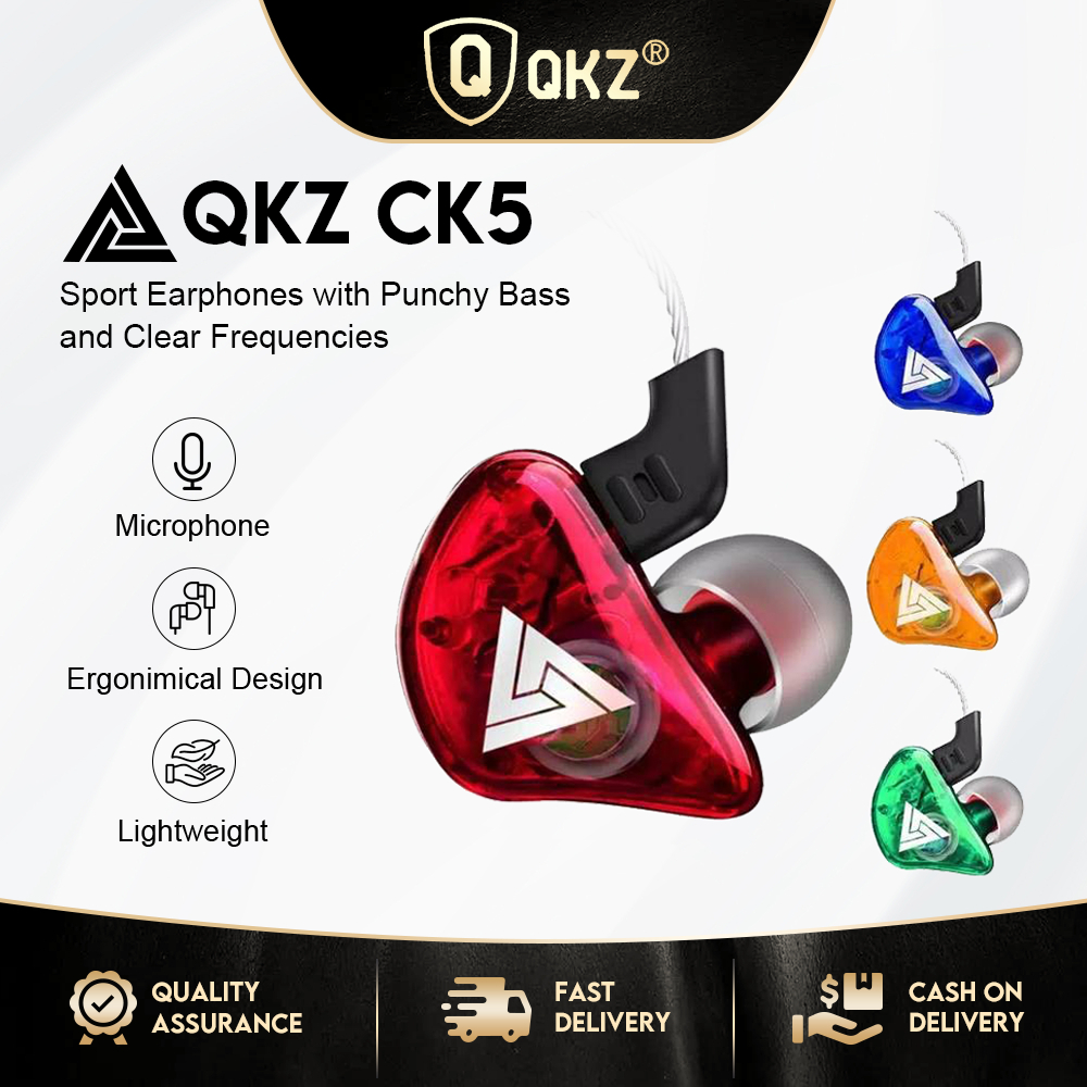 Tai nghe QKZ CK5 nhét tai chơi game siêu bass giảm tiếng ồn giắc 3.5mm có micro