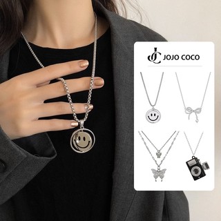JOJO COCO Vòng cổ Mặt Hình Đơn Giản Phong Cách hip hop Hàn Quốc Thời Trang