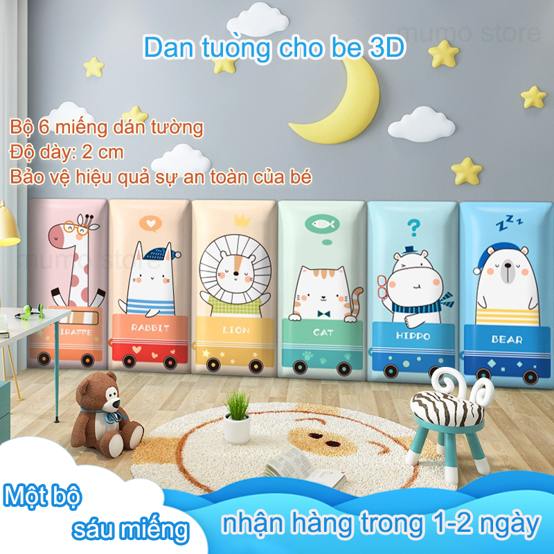 💥Giao hàng trong vòng 24 giờ 180*60cm miếng dán cạnh giường giấy dán tường 3d bộ ốp tường chống va đập miếng xốp dán tường chống va đập cho bé xốp dán tường loại dày trang trí phòng ngủ sang trọng Tranh 3d Tranh Dán Tường Cho Bé