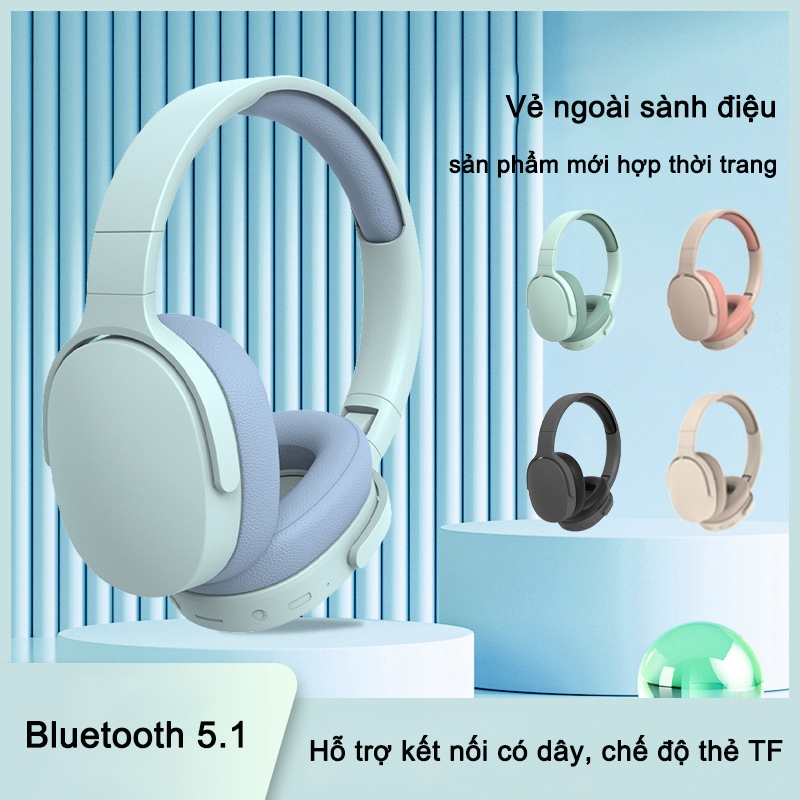 Tai Nghe Bluetooth 5.1 Không Dây Cuộc gọi thoại HD Hỗ trợ kết nối có dây Onikuma Di động và có thể gập lại âm thanh HiFi