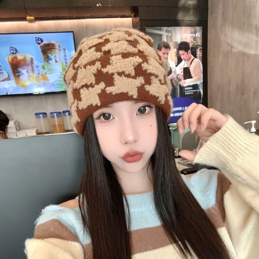 Mũ Len Trùm Đầu Phong Cách Thời Trang Thu Đông Hàn Quốc Cho Nữ
