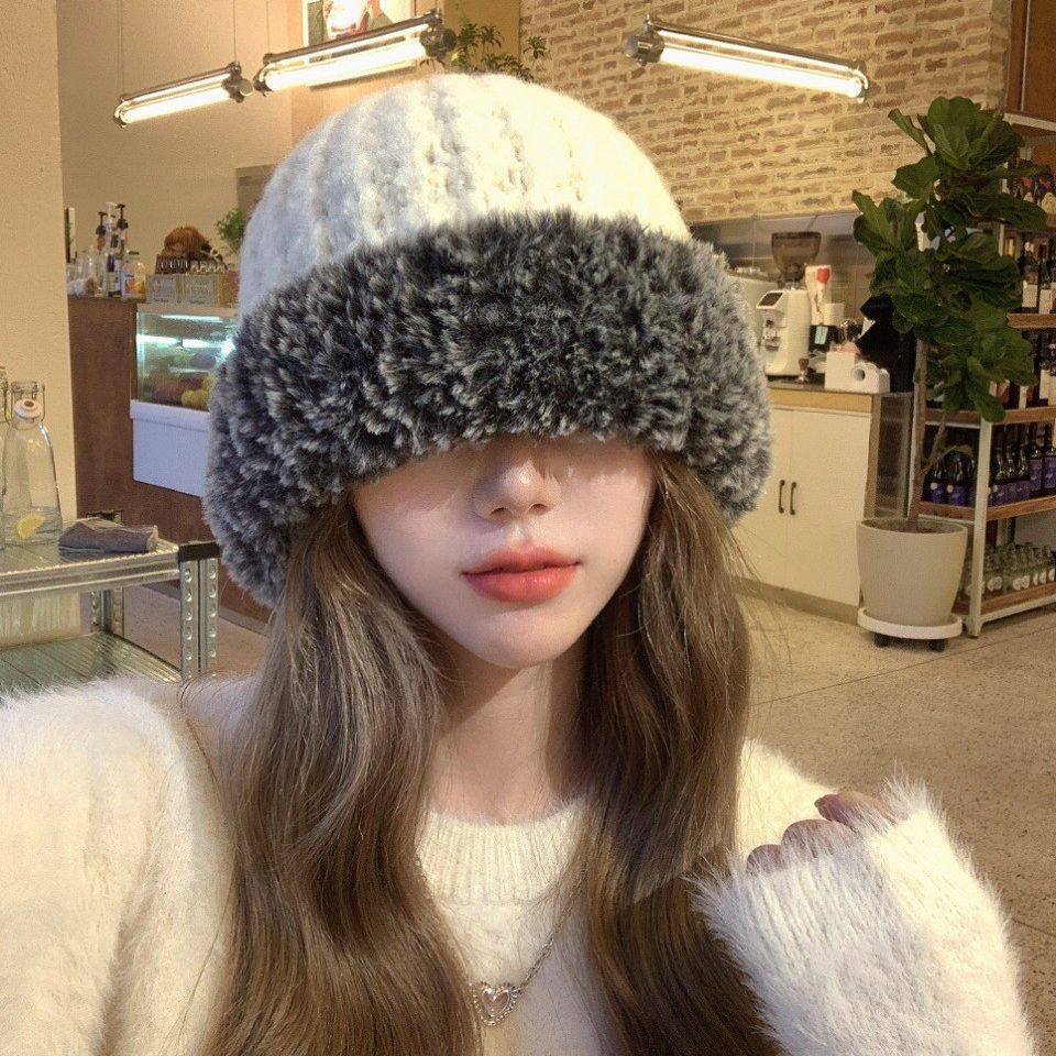 Mũ Len Dệt Kim Dày Dặn Giữ Ấm Mùa Thu Đông Phong Cách Hàn Quốc Mới Cho Nữ