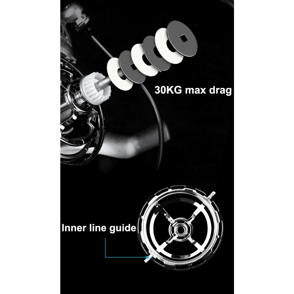 Mới Máy Câu Cá Kéo Dài 30kg 8000-14000 Chuyên Dụng