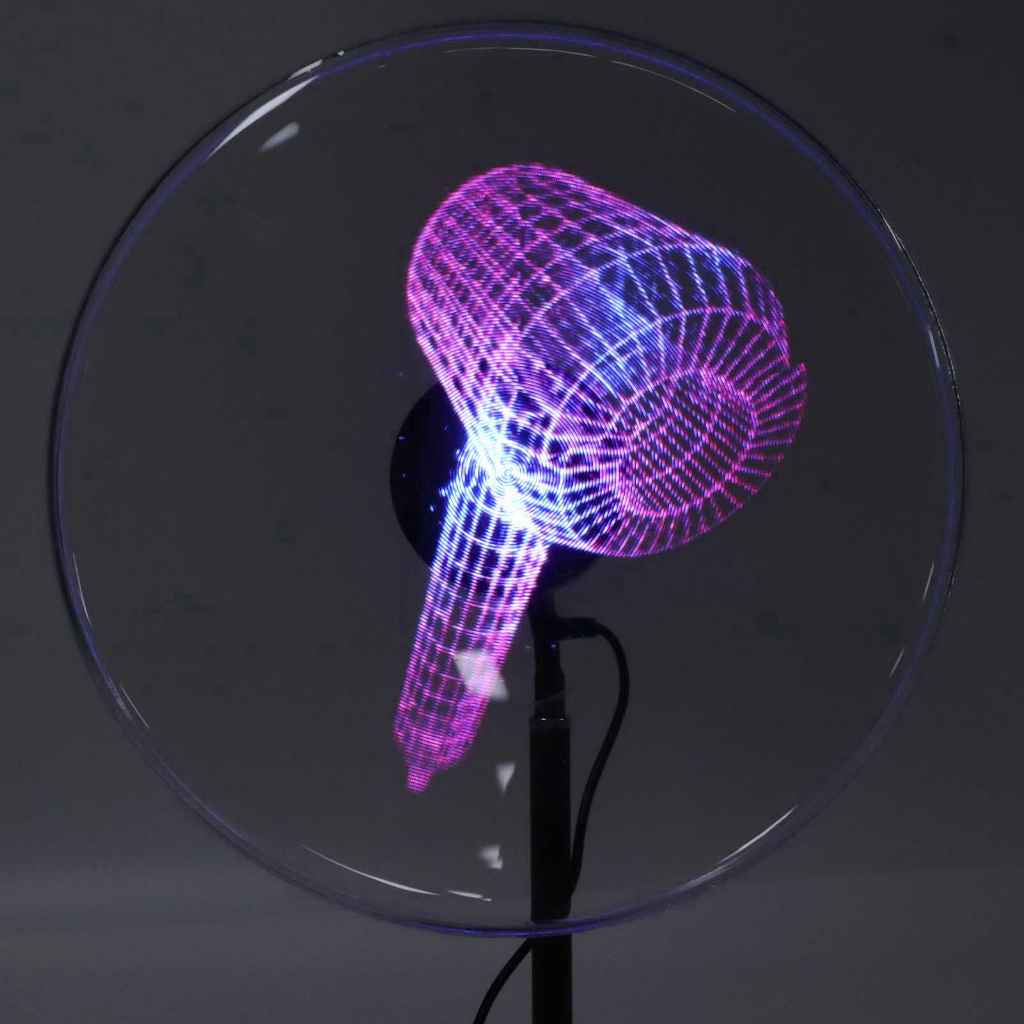 Máy chiếu quảng cáo ba chiều Quạt 3D Hologram LED 256x1024 Góc nhìn 176 độ 256 Hạt THREELIVES