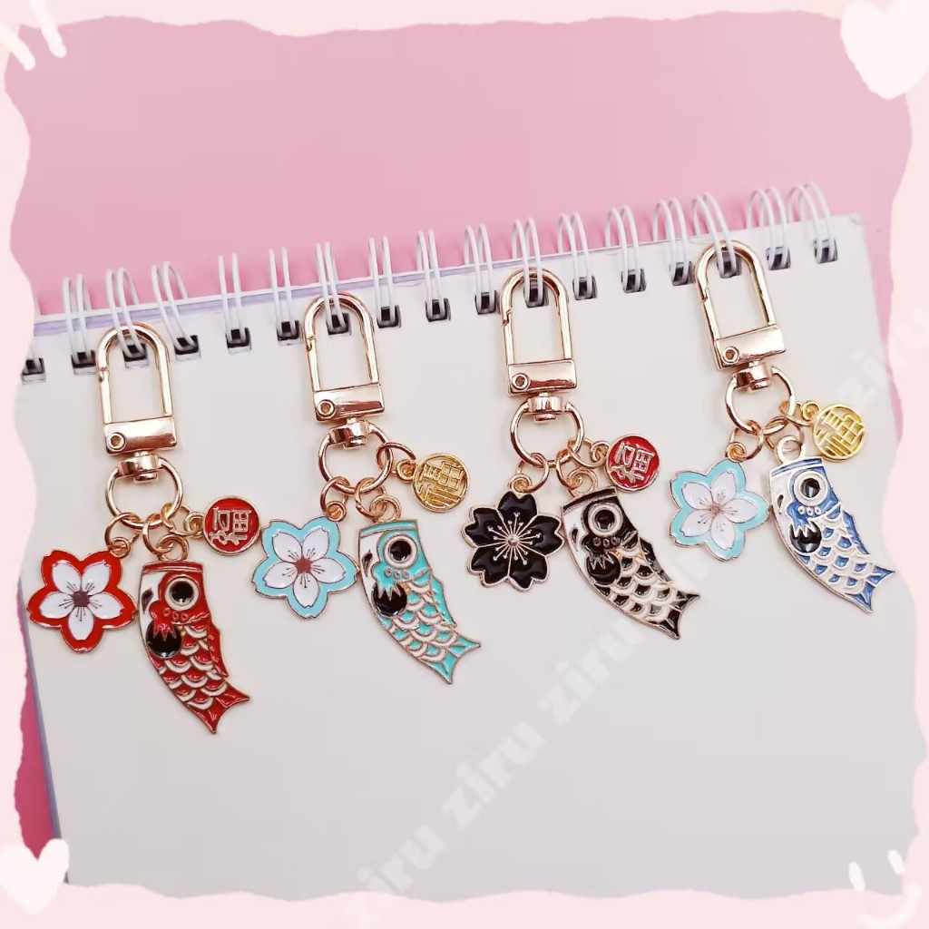 Lucky koi Móc Chìa Khóa Hình Cá koi May Mắn Phong Cách Nhật Bản Dễ Thương