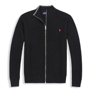  Ralph Lauren Polo Dây Kéo Cardigan Dệt Kim logo Thêu Nam Polo Morgan Áo Len Áo Len Áo Khoác Dệt Kim 