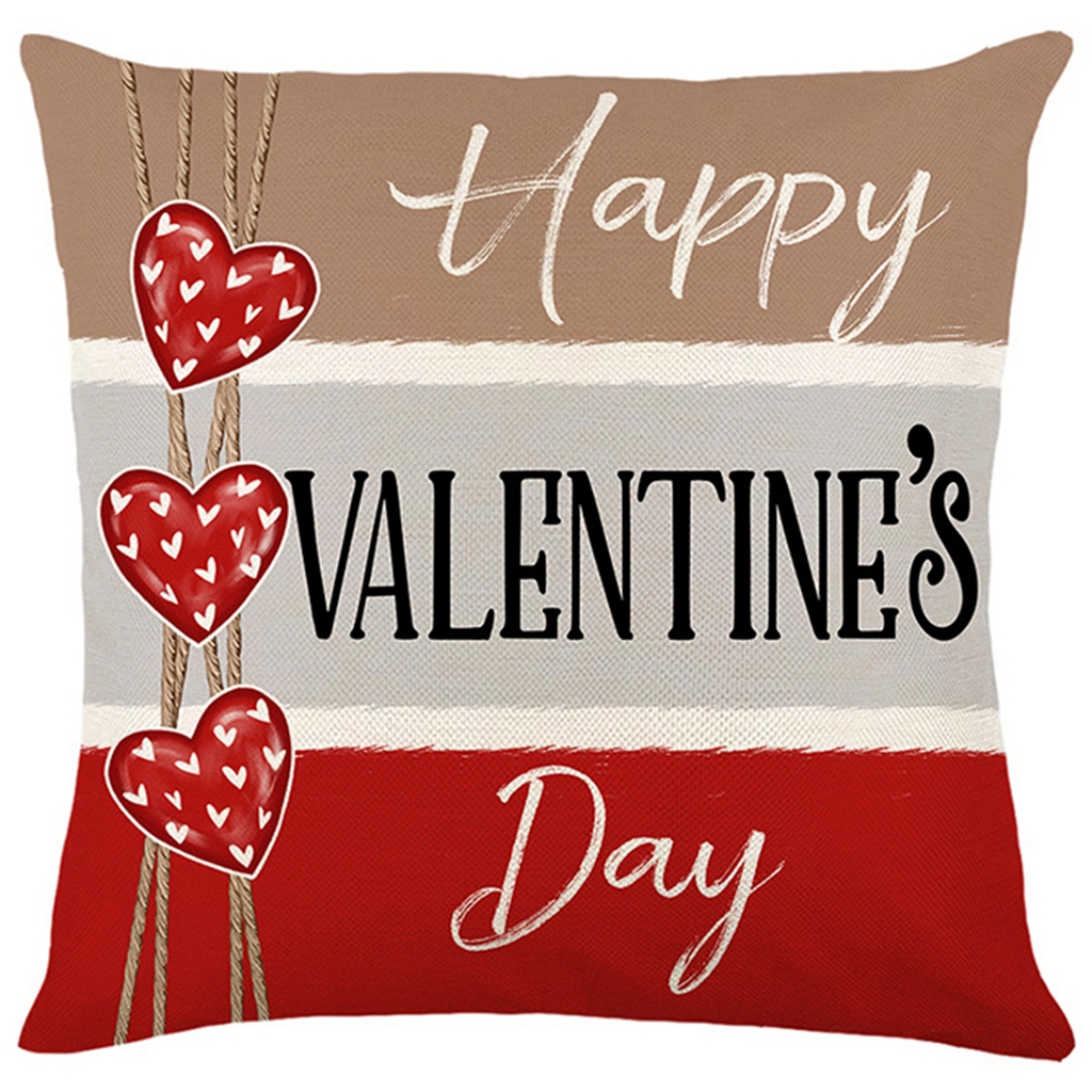 Vỏ Gối Vải Lanh Họa Tiết Hoa Xinh Xắn Kích Thước 70X70.60X60.50X50.45X45.40X40Vỏ Gối sofa Trang Trí Ngày Lễ Tình Nhân