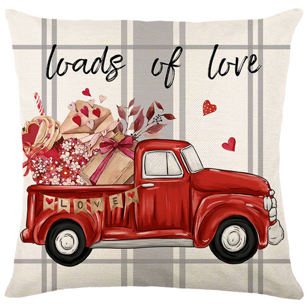 Vỏ Gối Vải Lanh Họa Tiết Hoa Xinh Xắn Kích Thước 70X70.60X60.50X50.45X45.40X40Vỏ Gối sofa Trang Trí Ngày Lễ Tình Nhân