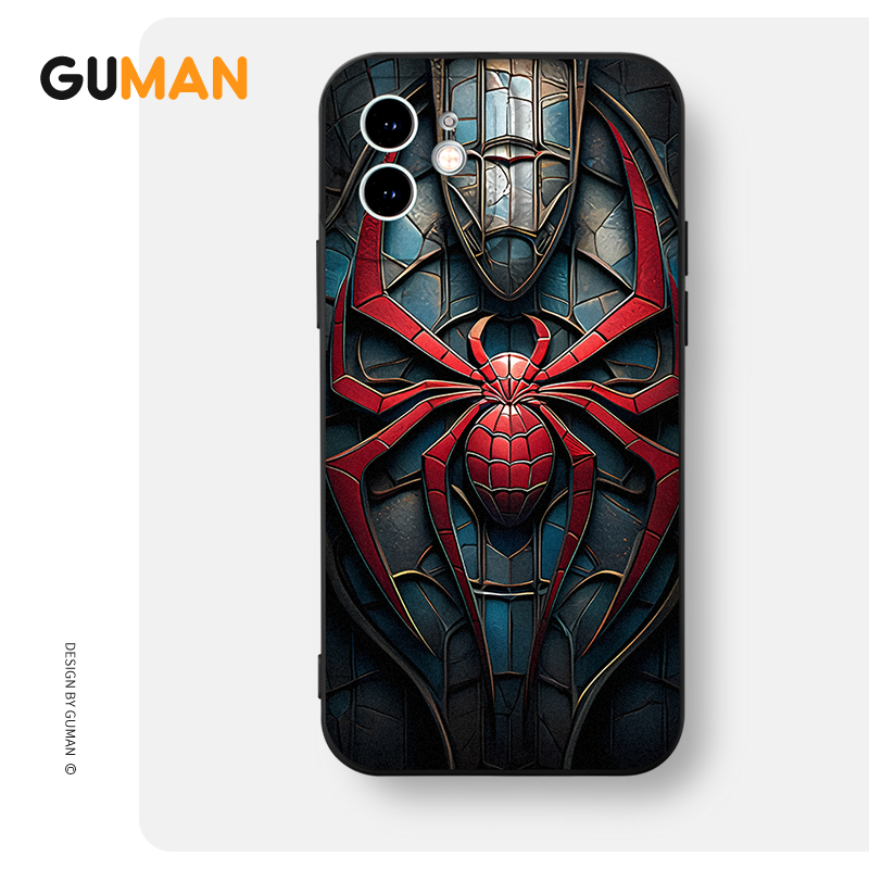 Ốp lưng GUMAN mềm ngầu đen dễ thương đẹp Cho iPhone 15 14 13 12 11 Pro Max SE 2020 X XR XS 8 7 ip 6S 6 Plus kute xyb2422