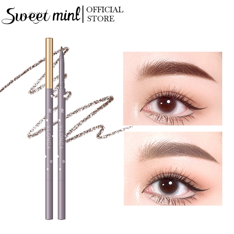 Sweet mint Vlonnca Bút Chì Kẻ Lông Mày Hai Đầu 1.5mm Tự Động Xoay Bền Màu Chống Thấm Nước Dễ Sử Dụng Cho Người Mới Bắt Đầu