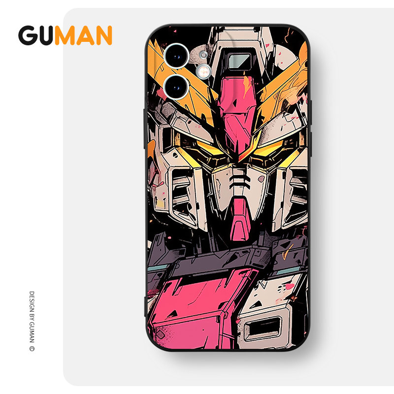 Ốp lưng GUMAN mềm ngầu đen dễ thương đẹp Cho iPhone 15 14 13 12 11 Pro Max SE 2020 X XR XS 8 7 ip 6S 6 Plus kute xyb2430