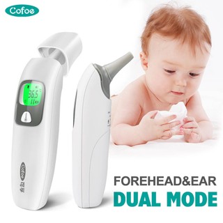 Cofoe Nhiệt Kế Đo Nhiệt Độ Hồng Ngoại Kỹ Thuật Số Không Tiếp Xúc Tai Và Đầu Cho Bé