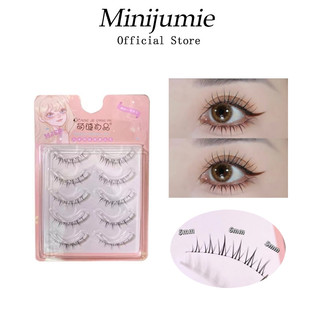 5 Cặp lông mi dưới giả MINIJUMIE có keo dán trang điểm tự nhiên hàng ngày
